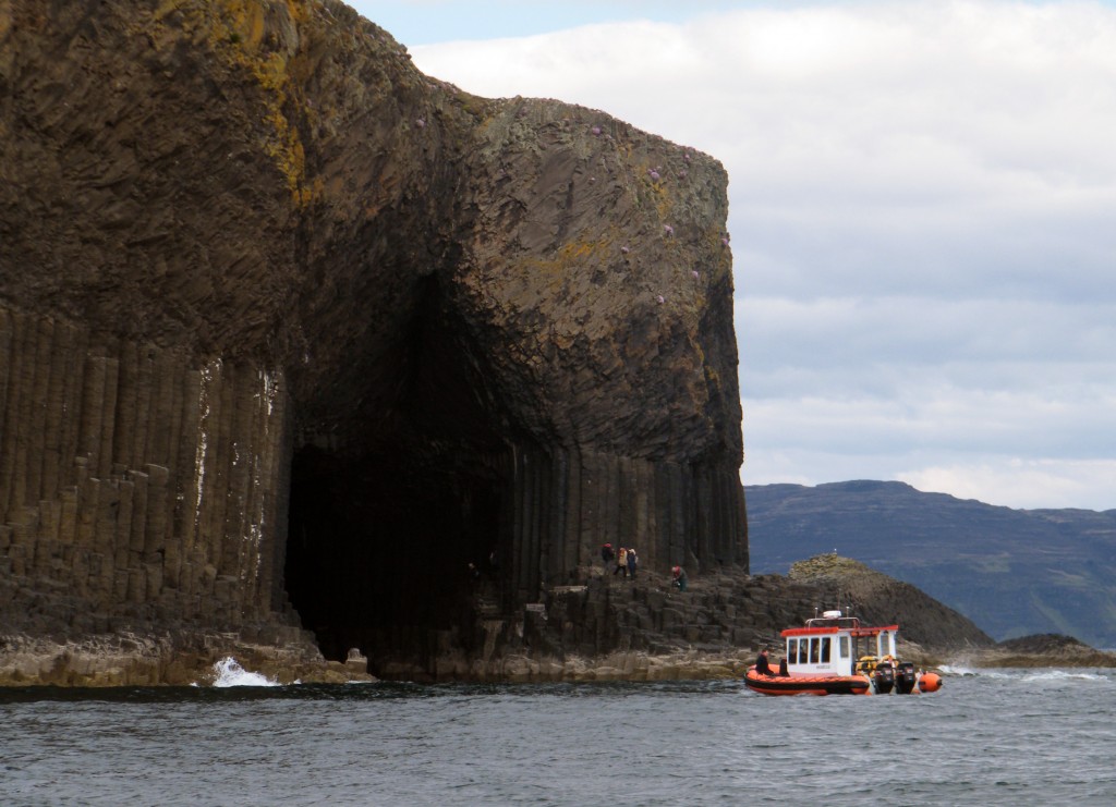 Celtic Voyager at Fingal's cave.