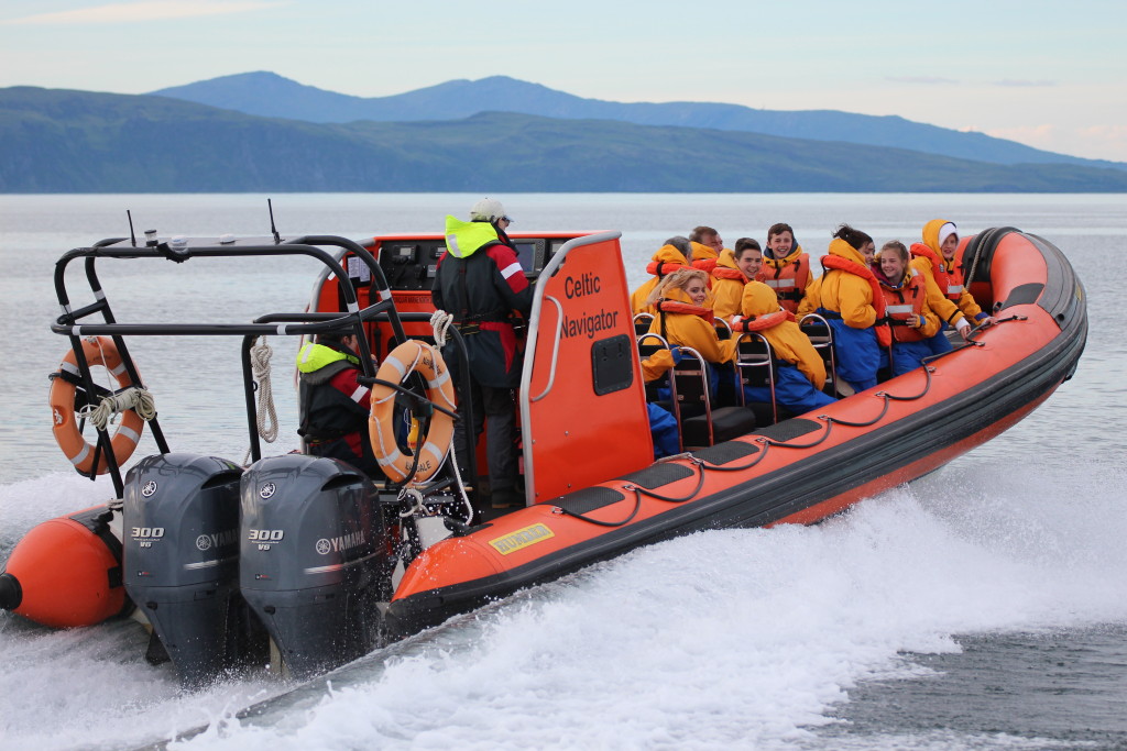 Celtic Navigator, one of our open RIBs in action.